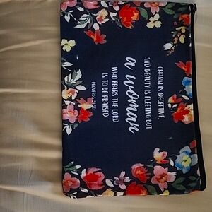 Floral Inspirational Pouch